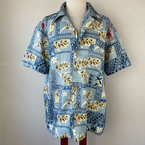 Roundtree Bay Hawaiian Shirt Size M EUC - Picture 1 of 6